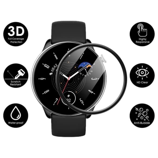 1kpl Amazfit GTR Mini kaareva näytönsuojain Transparent
