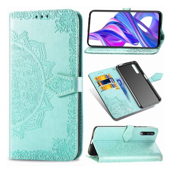 Mandala Honor 9X / 9X Pro Flip kotelot - Syaani Green