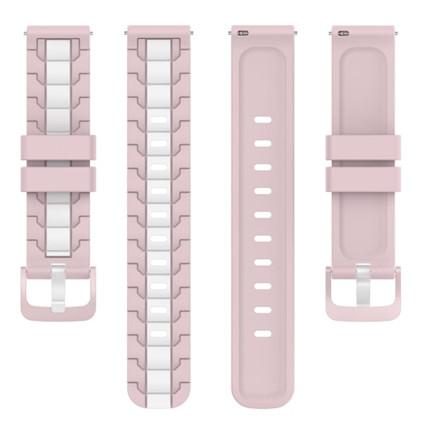 Omega Joint Mission MoonSwatch tofarvet silikone-urrem - Lyserød Rose / Hvid Pink