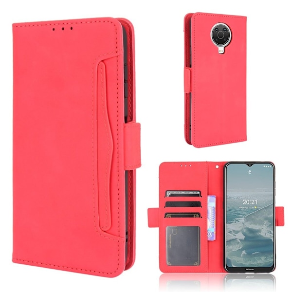 Modern-styled Læder Pung Etui til Nokia G20 - Rød Red