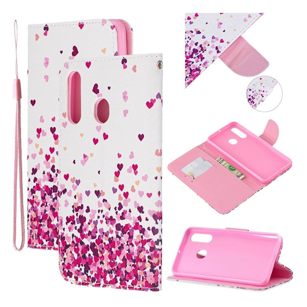 Wonderland Samsung Galaxy A60  etui - Hjerter Pink