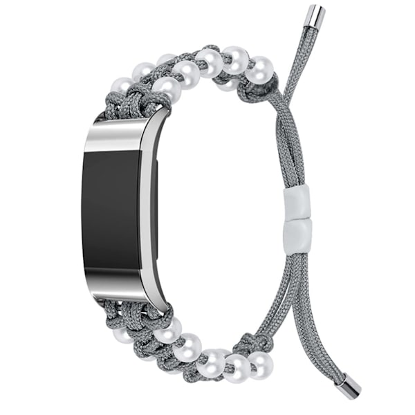 Fitbit Charge 2 stilig orb nylonklokkerem - Grå Silver grey