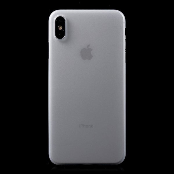 iPhone Xs Max ohut kova muovinen matta pintainen takasuoja kuori White