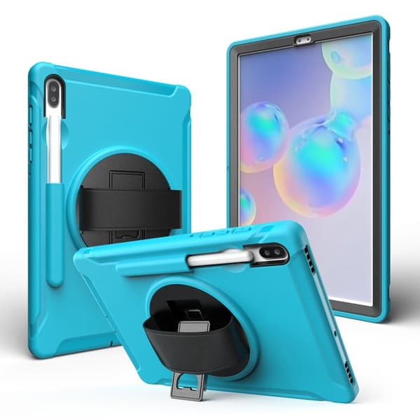 Samsung Galaxy Tab S6 360 sving combo etui - Baby Blå Blue