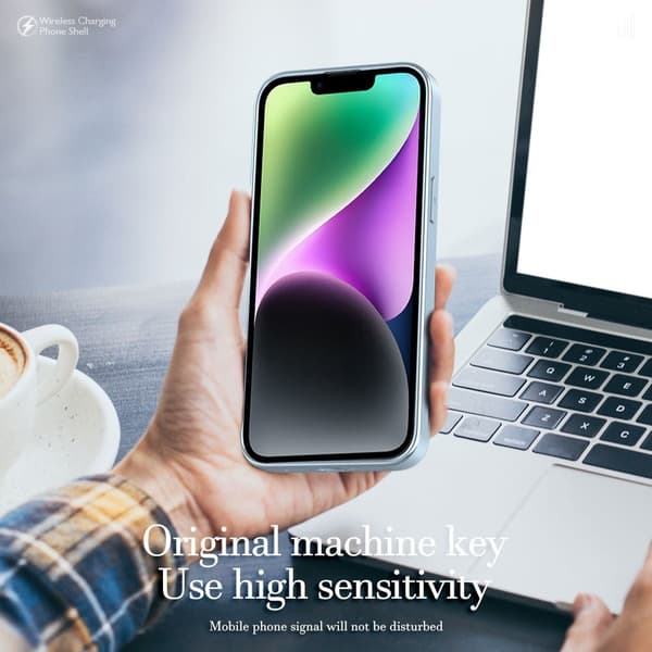 R-JUST iPhone 14 Plus magnetisk deksel med MagSafe-kompatibilitet - Blå Blue