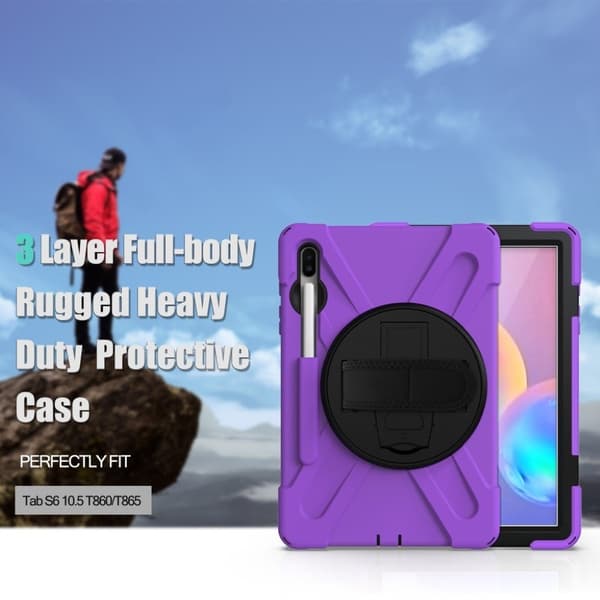 Samsung Galaxy Tab S6 X-Shape combo etui - Lilla Purple