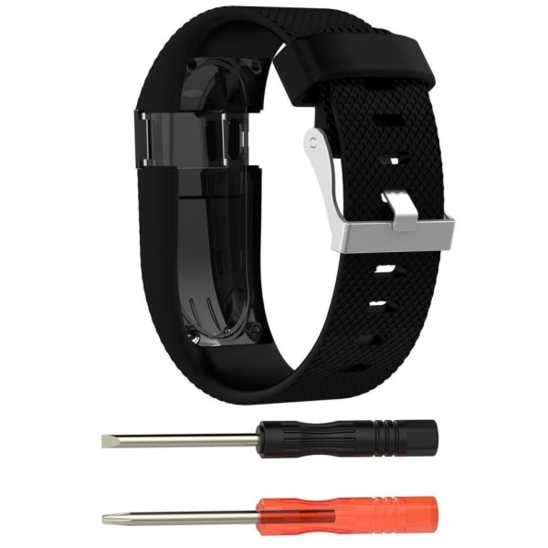 Fitbit Charge HR uniikki ranneke - Musta / koko L Black