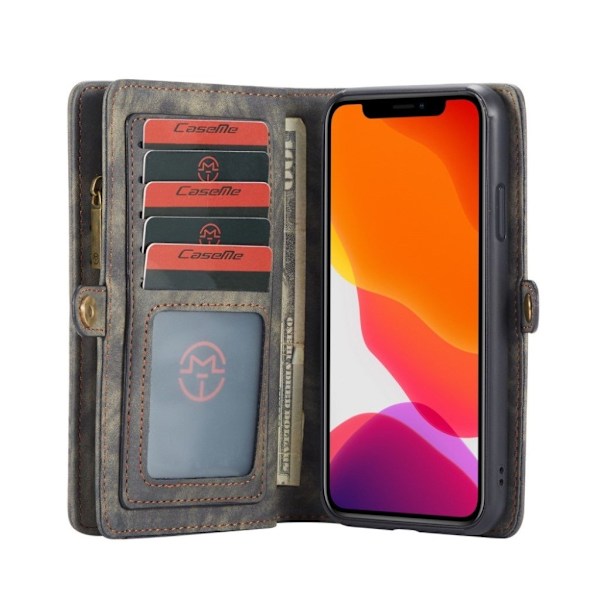 CaseMe iPhone 11 etui med lynlås & pung - Sort Black