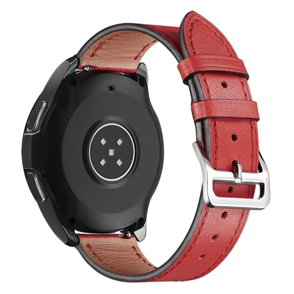 20mm Universal aitoa nahkaa kellon hihna - Punainen Red