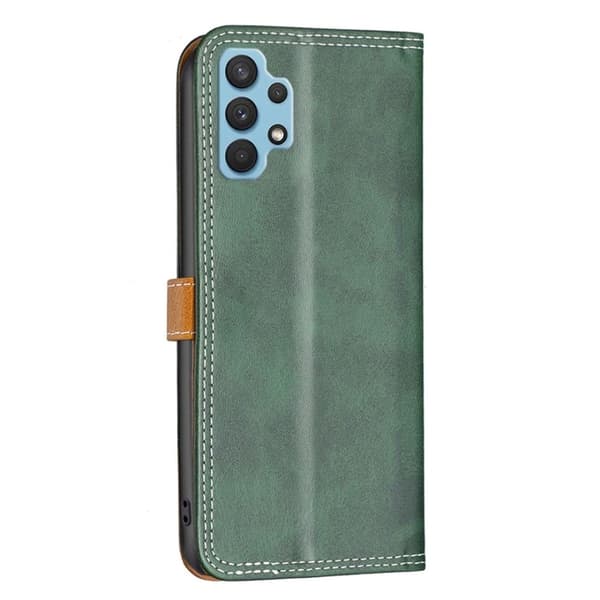 BINFEN tofarget læretui for Samsung Galaxy A32 - Grønn Green