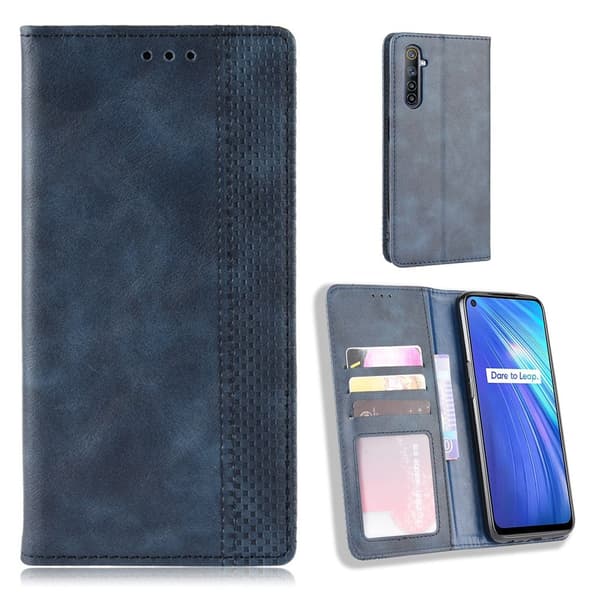 Bofink Vintage Realme 6 veske - Blå Blue