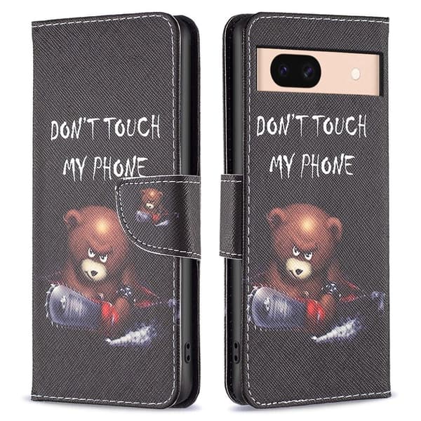 Wonderland Google Pixel 8A flip etui - Bjørn Black