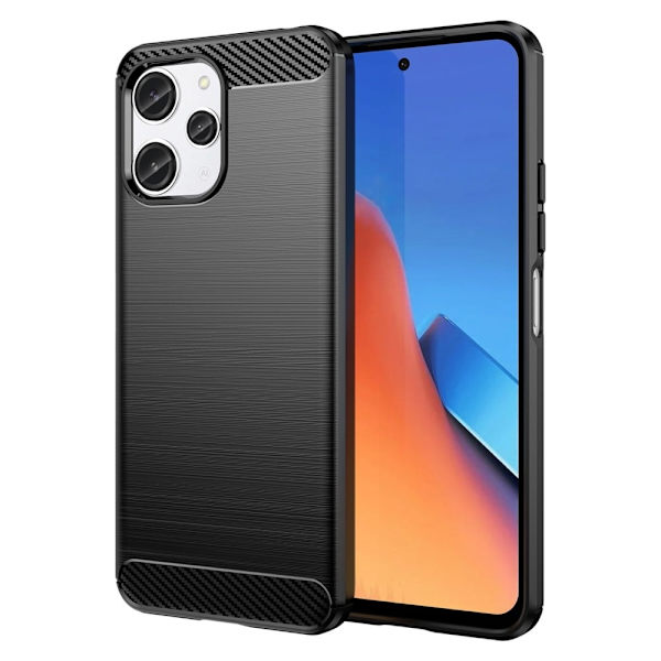 Carbon Flex Etui Xiaomi Redmi 12 5g / Poco M6 Pro 5g - Sort Black