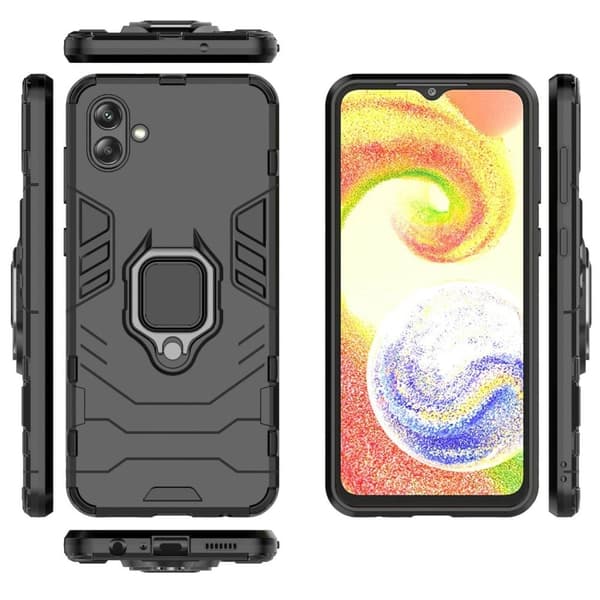 Rengassuojakotelo - Samsung Galaxy A04 - Musta Black