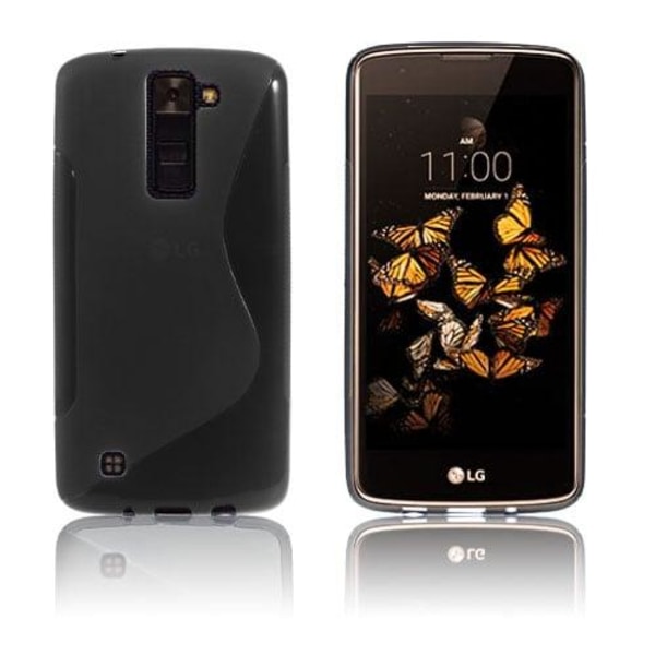 Lagerlöf mat TPU cover til LG K8 - Sort Black