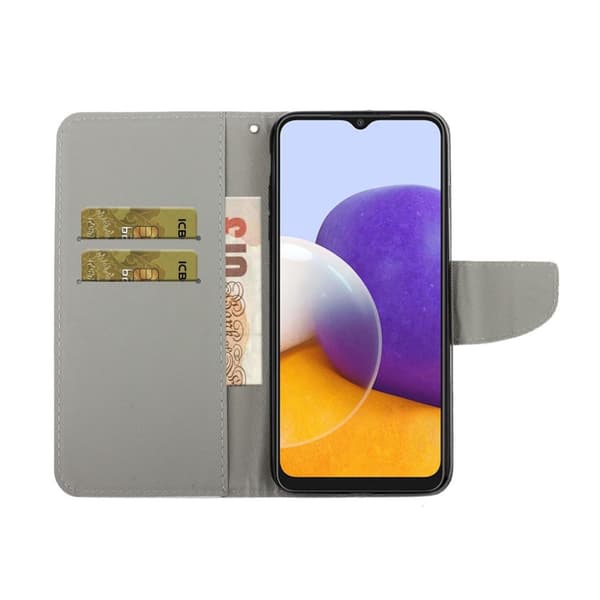 Wonderland Samsung Galaxy A22 4g Flip Etui - Geometrisk Mønster Multicolor