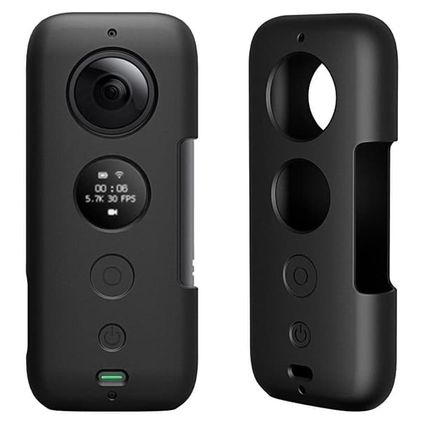 Insta360 ONE X AI03 silikoneovertræk + linsebeskytter - Sort Black