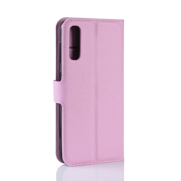Samsung Galaxy A50 Litchi läderfodral - Rosa Rosa