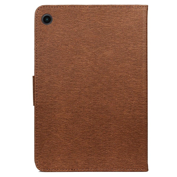 Samsung Galaxy Tab A8 10.5 (2021) läderfodral med tryck av fjärilsblomma - Brun Brun