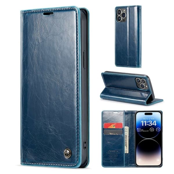CaseMe iPhone 14 Pro Max Smooth Suojakotelo - Sininen Blue