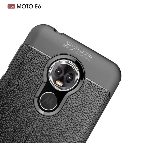 Motorola Moto E6 litsi pehmeä suojakotelo - Musta Black