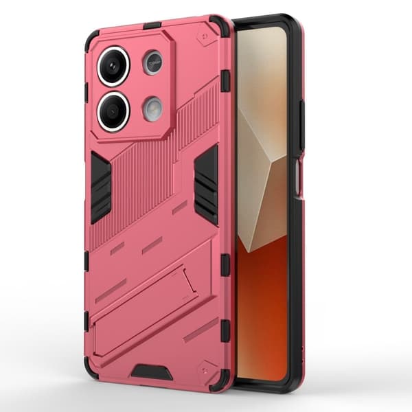 Støtsikkert hybriddeksel med et moderne preg for Xiaomi Redmi Note 13 5G  - Rose Pink