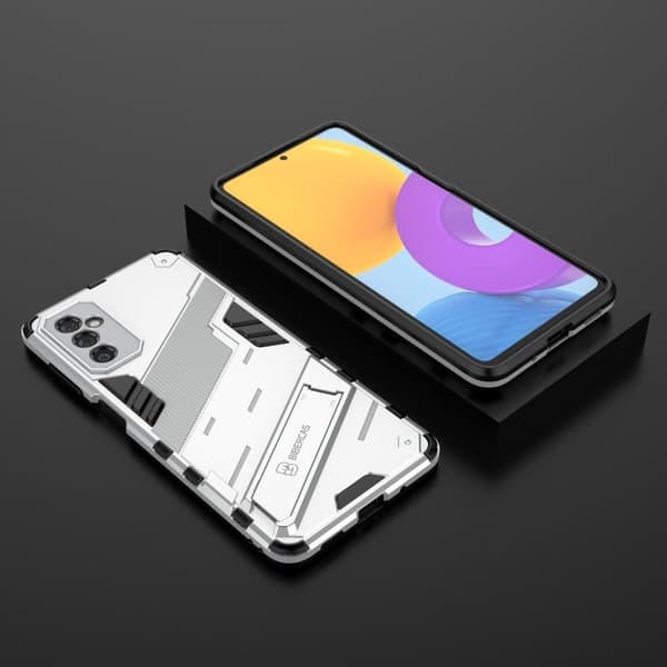 Stöttåligt Samsung Galaxy M52 5G hybridskal - Vit Vit
