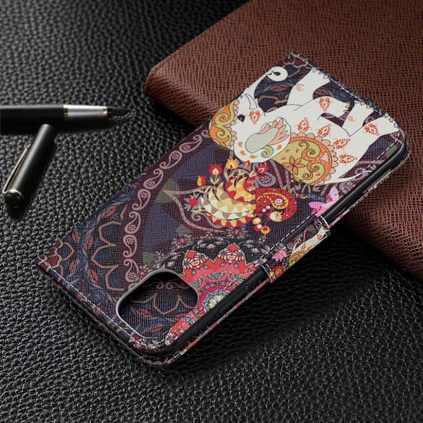 Wonderland iPhone 11 Pro Max flip etui - Blomsterelefant Multicolor