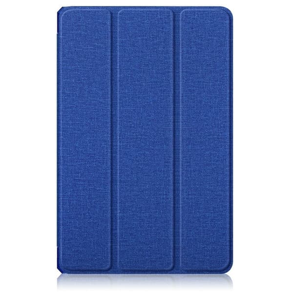 Lenovo Tab P11 Pro tri-fold stofskind læderetui - Blå Blue