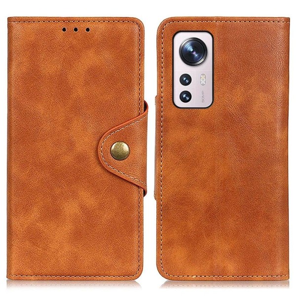 Alpha Xiaomi 12 Pro Flip Etui - Brun Brown