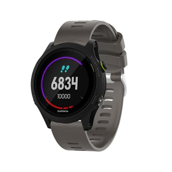 Garmin Forerunner 245 simple silicone watch band - Grey Silvergrå
