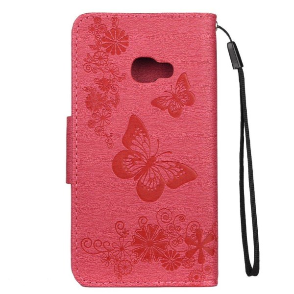 Butterfly läder Samsung Galaxy Xcover 4S fodral - Röd Röd