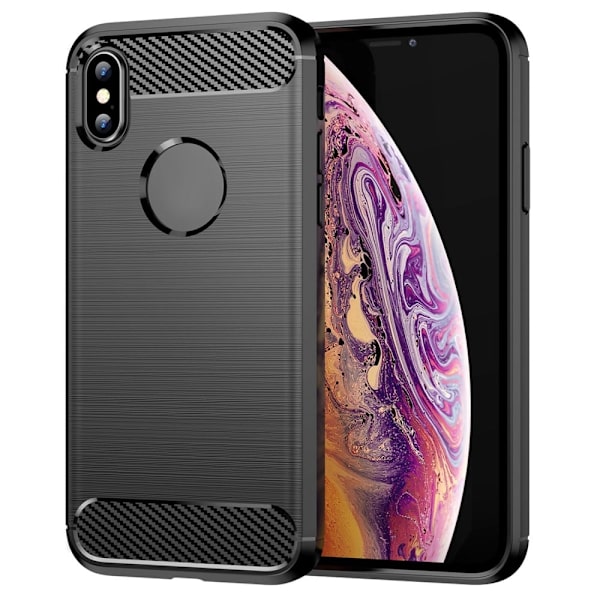 Carbon Flex Etui iPhone XS - Svart Black