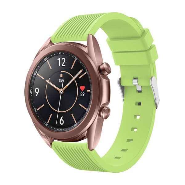 Samsung Galaxy Watch 3 (41mm) pinstriped silikone rem - grøn Green