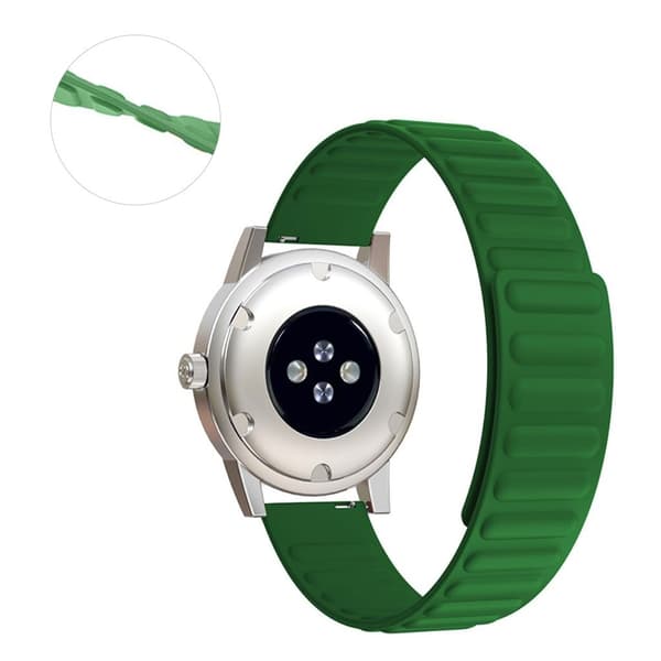 20 mm universal fleksibel silikone-urrem - Grøn Green