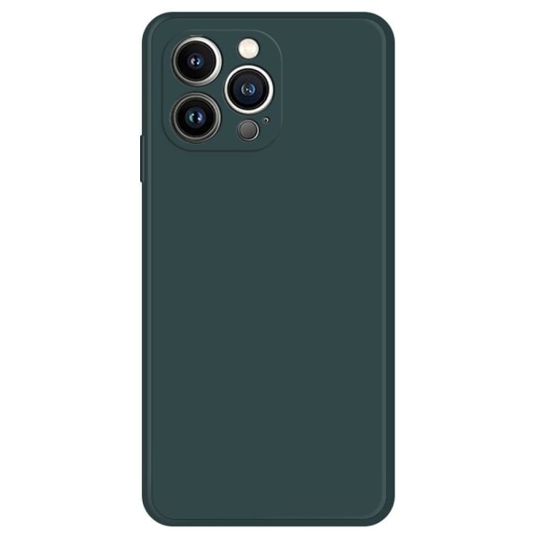 Viistetty pudotusta estävä kumipäällysteinen suojus iPhone 14 Pro - Mustanvihreä Green