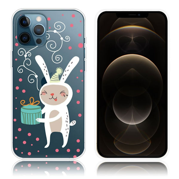 Fluffy Rabbit iPhone 12 Pro Max skal - Vit Vit