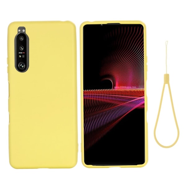 Matte Liquid Sony Xperia 1 III silikone cover - Gul Yellow