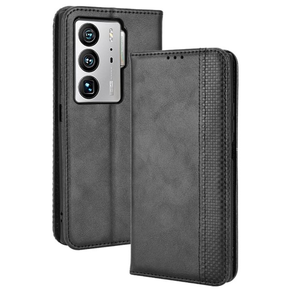 Bofink Vintage ZTE Axon 40 Ultra nahkakotelo - Musta Black