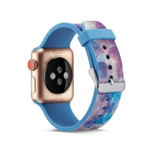 Apple Watch Series 5 44mm camouflage silicone watch band - Blue Blå