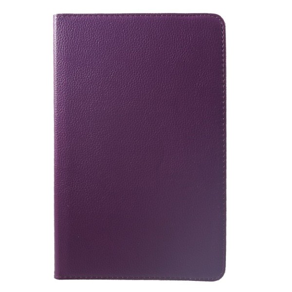 Samsung Galaxy Tab A 10.5 beskyttelsesetui i kunstlæder med Litchi tekstur og stativ - Lilla Purple