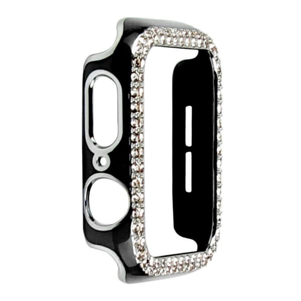 Apple Watch 40 mm dobbeltfarvet rhinestone-cover - Sort / Sort Black