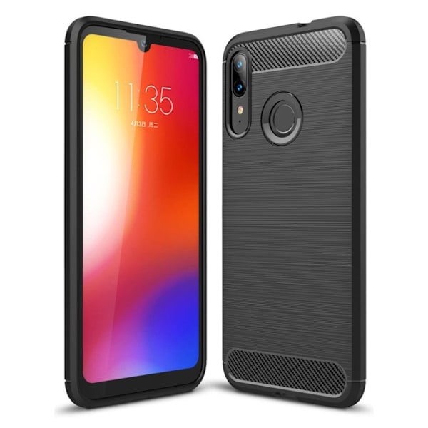 Carbon Flex Motorola Moto E6 Plus deksel - Svart Black