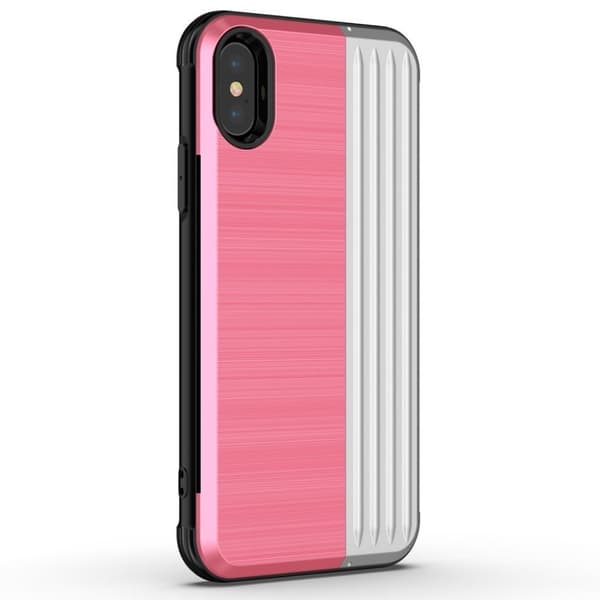 ANGIBABE iPhone Xr kickstand hybrid etui - Pink/Sølv Multicolor