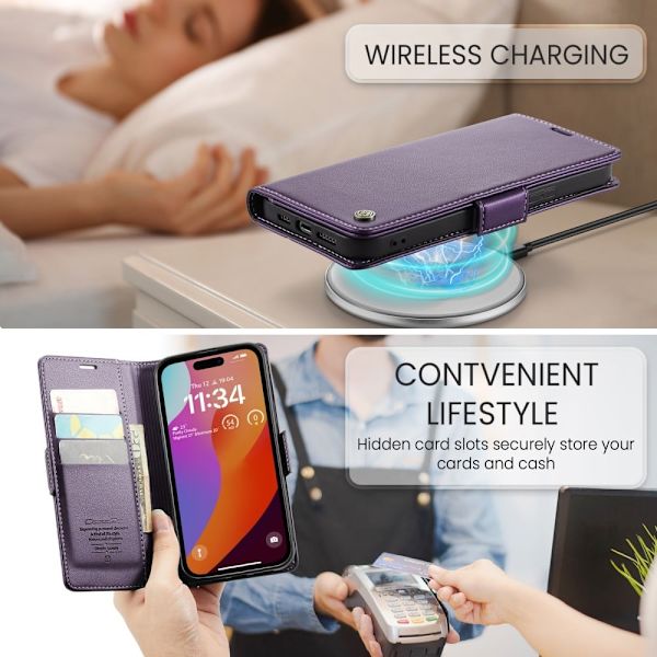 CaseMe iPhone 16 Pro smooth etui - Lilla Purple