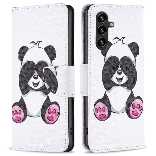 Wonderland Samsung Galaxy A15 Läppäkotelo - Panda White