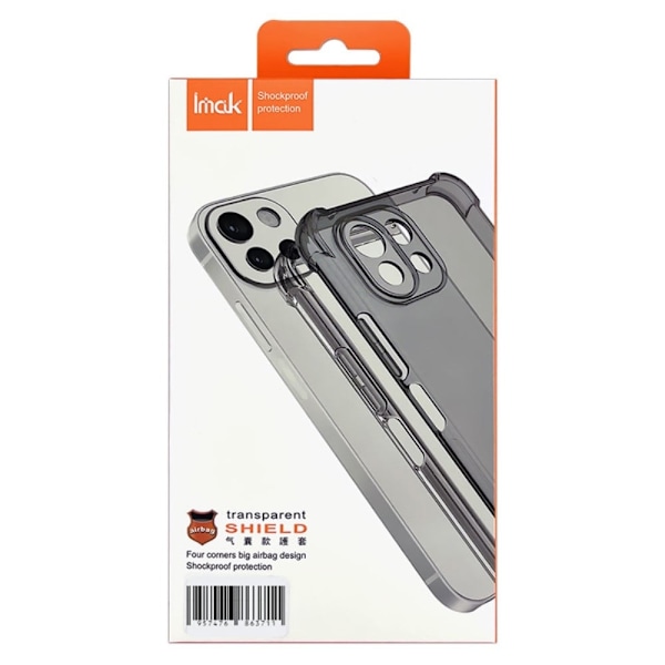 IMAK Airbag Cover til OnePlus Ace Pro / 10T - Gennemsigtig Sort Black