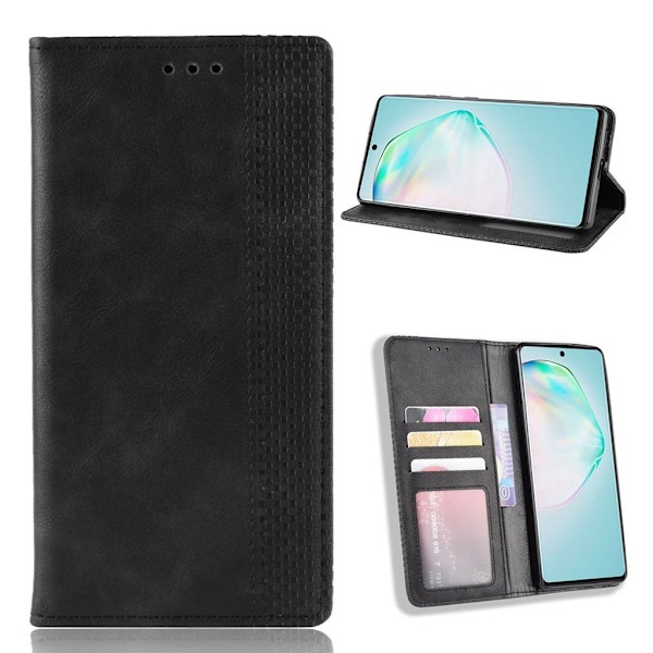 Bofink Vintage läder Samsung Galaxy S10 Lite fodral - Svart Svart