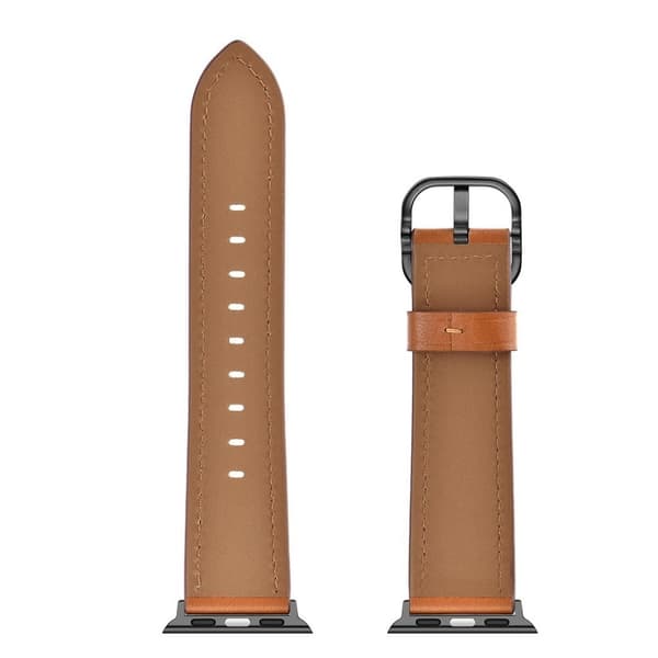 Apple Watch Series 6 / 5 40mm ægte læder rem - orange rød Brown