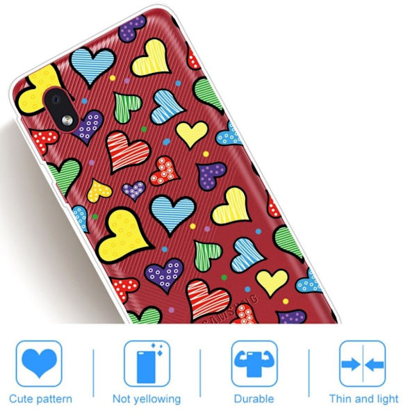 Deco Samsung Galaxy A01 Core kotelot - Rakkaus Sydämet Multicolor